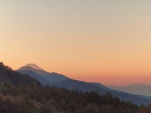 日の出の富士山